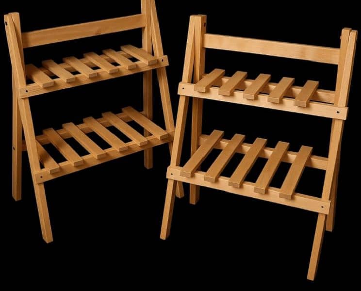 *ELEGANT WOODEN DOUBLE LAYER ORGANIZER_UNBEATABLE PRICE! * 0