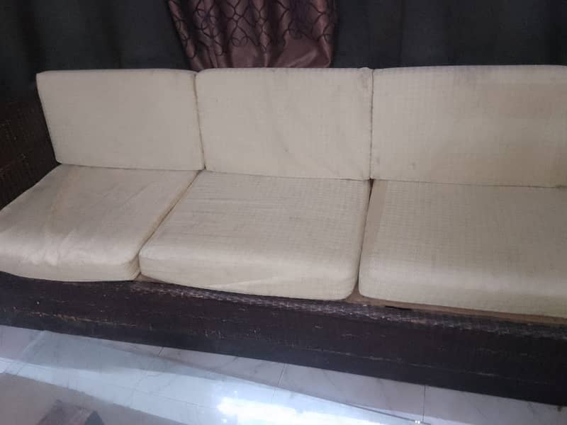 L shaped 6 seaters and A Big round seat with table 1