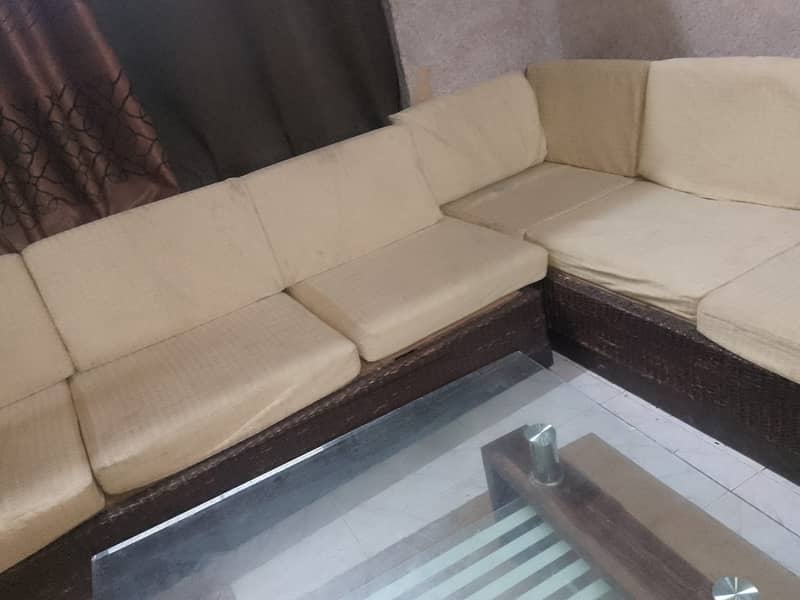 L shaped 6 seaters and A Big round seat with table 2