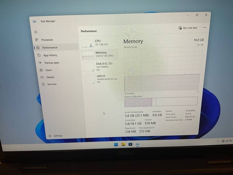 Dell 7320 i5 11th generation 16gb 256 1