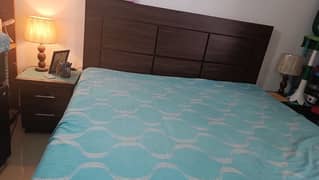 King Size wooden Bed with Master Molty Foam Celeste Cool Gel