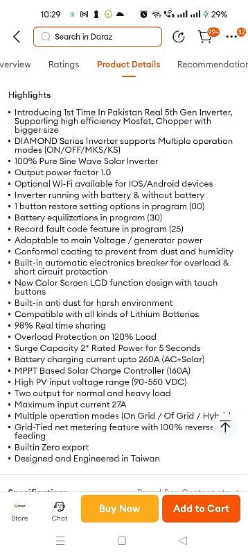 Inverter pv8500 Hybrid inverter 1
