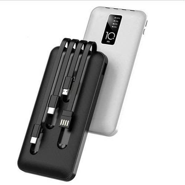 10000mah Powerbank with 4 in 1 Built in Cable 5V 2A Powerbank 1