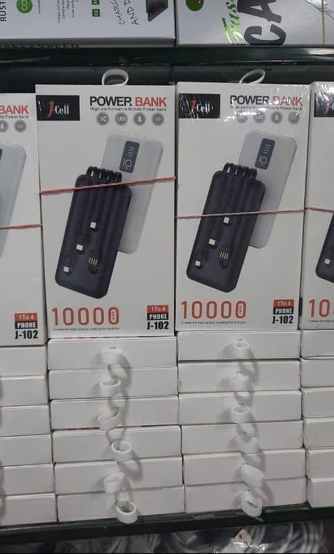10000mah Powerbank with 4 in 1 Built in Cable 5V 2A Powerbank 2