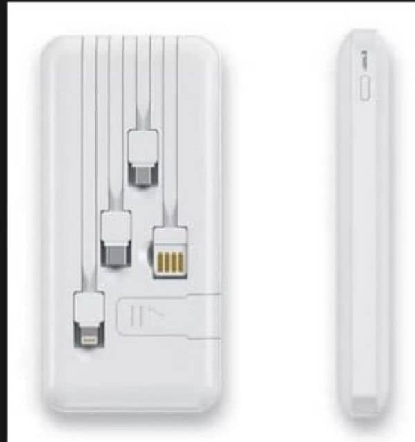 10000mah Powerbank with 4 in 1 Built in Cable 5V 2A Powerbank 6