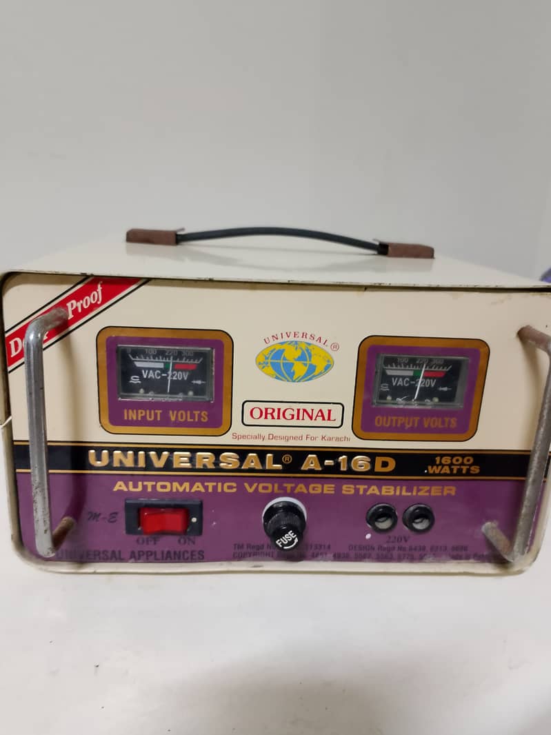 Universal Automatic Stabilizer A-16D 1600watt 0