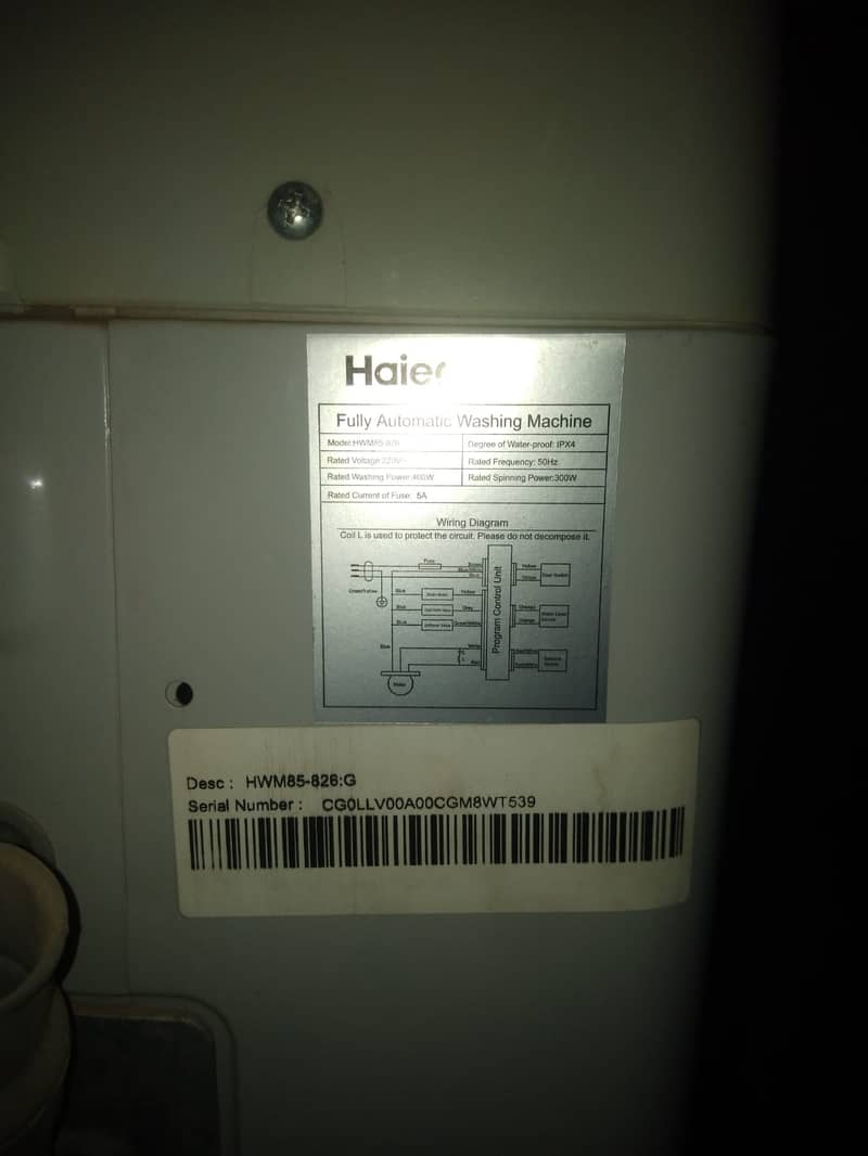 Haier HWM-85-826  fully automatic 2