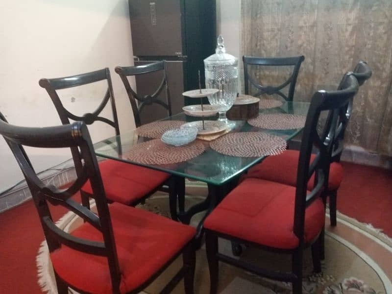solid sheesham wood dining table with 6 chairs 2