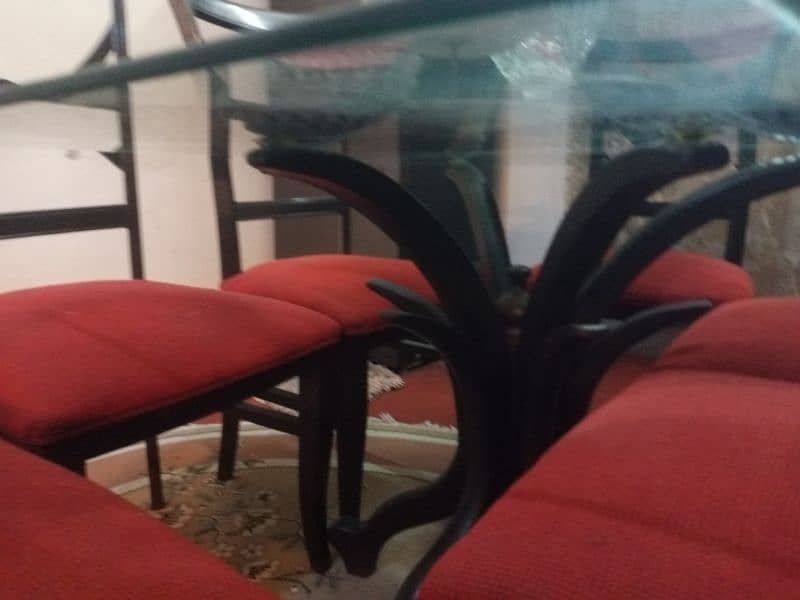 solid sheesham wood dining table with 6 chairs 4