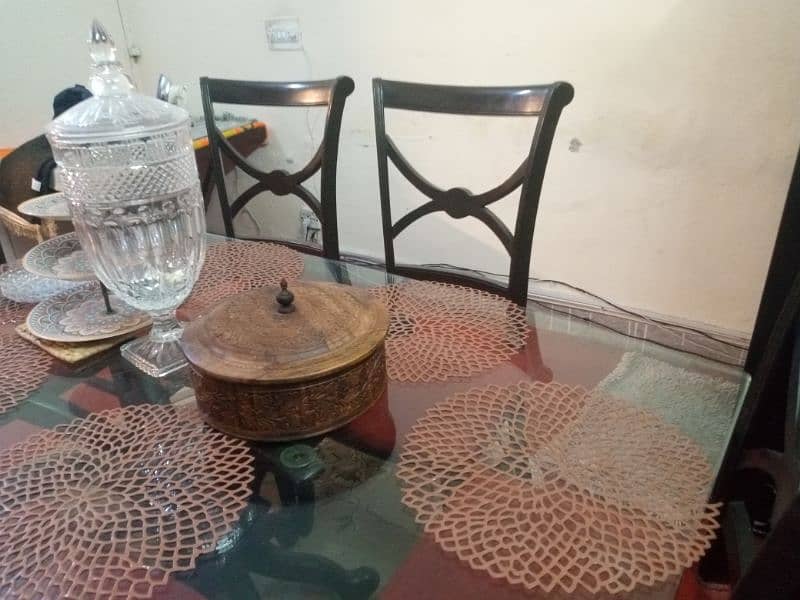 solid sheesham wood dining table with 6 chairs 5