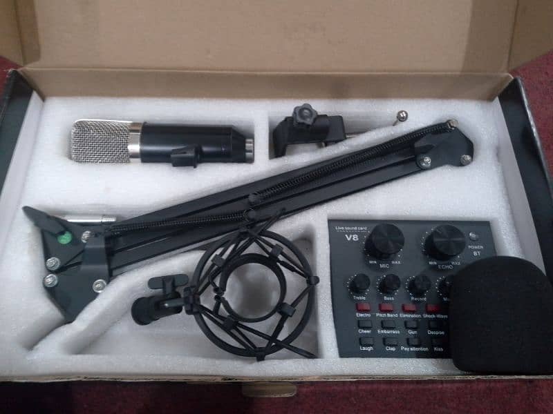 Condenser microphone and sound card set 2