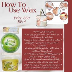 lemon and herbal wax with applicator and strips