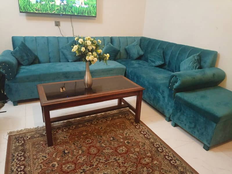 Modern L shaped 7 seater sofa set 1