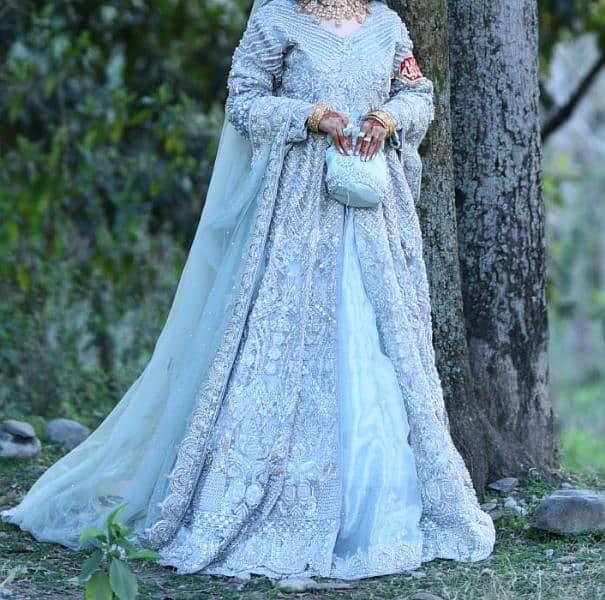 walima stylish maxi frock with fairy tale duappta 0