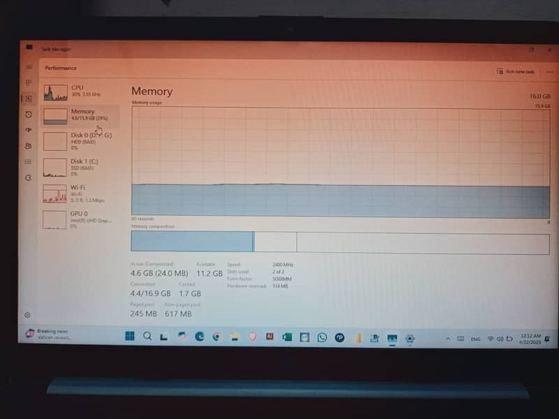 HP Notebook 15 dw0078nr Core i7 8th Gen – 16GB Ram 256GB SSD & 1TB HDD 4