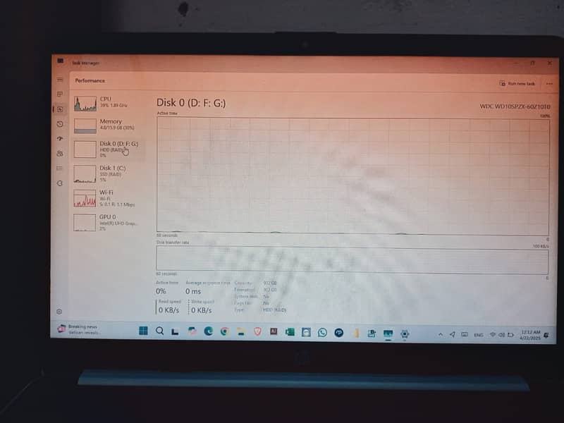 HP Notebook 15 dw0078nr Core i7 8th Gen – 16GB Ram 256GB SSD & 1TB HDD 6