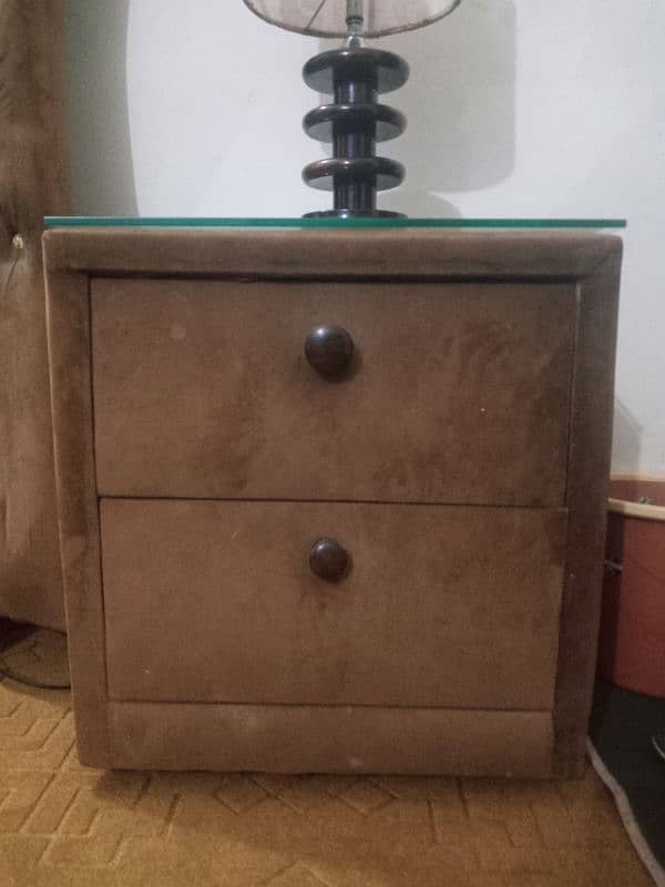 Double Bed with side tables & dresser for sale 1
