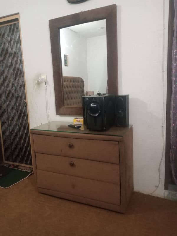 Double Bed with side tables & dresser for sale 2