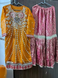 Handmade mehandi/ maiyon /dholki dress garara for sale
