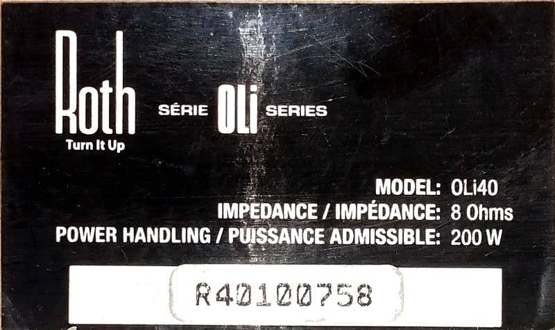 Roth OLi 40  UK Floor Standing HiFi Tower Speakers Home Theater 8