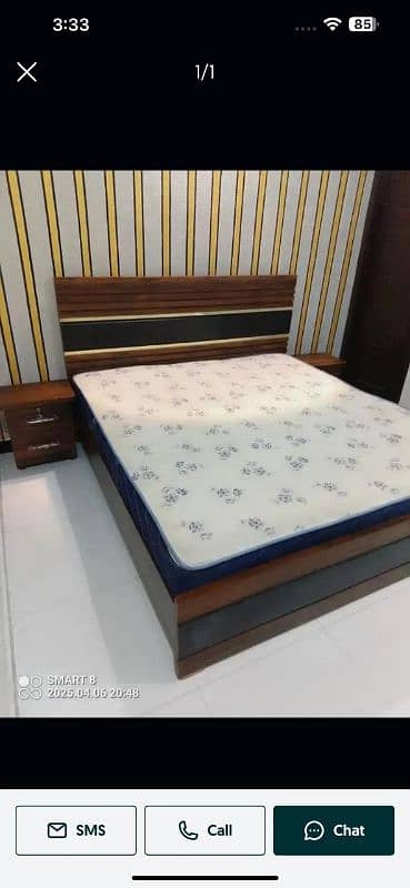 king size bed side tables spring mattress 0