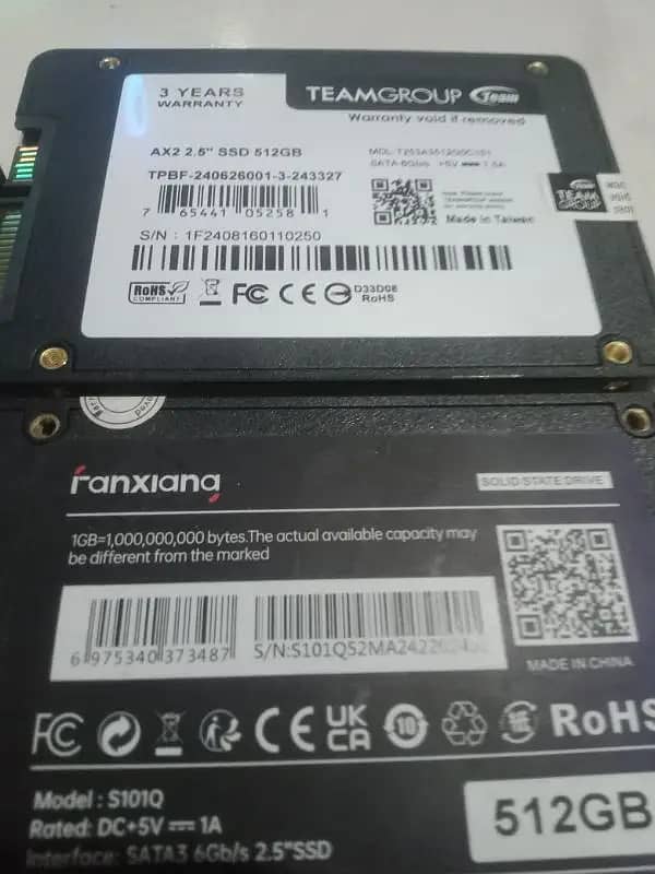 512 Gb and 256 Gb 0
