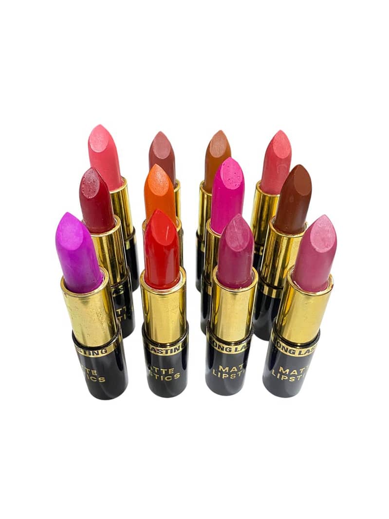 lipstick multicolor / Matte Finish Cream Lipstick Set / Maskara 2