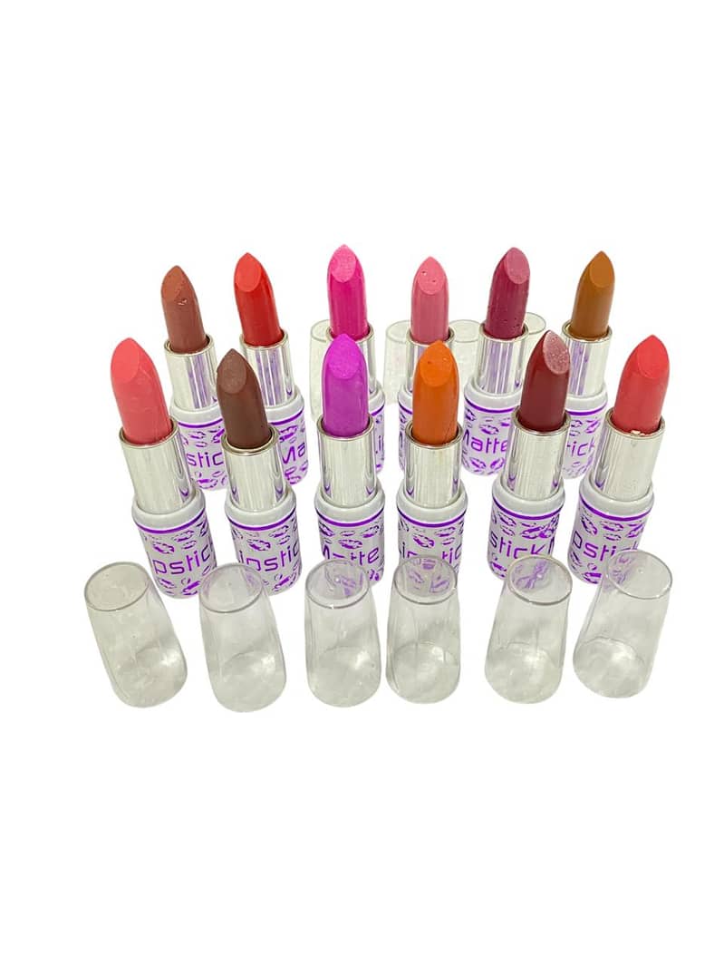 lipstick multicolor / Matte Finish Cream Lipstick Set / Maskara 6