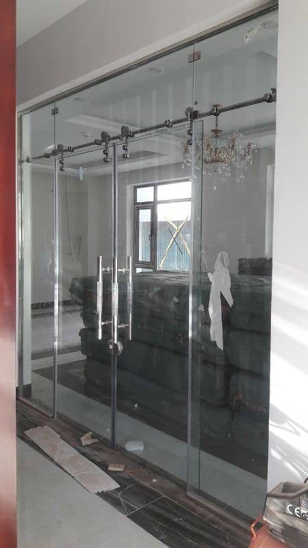 Glass Doors Available for shops, office, school, hospital elevation 1