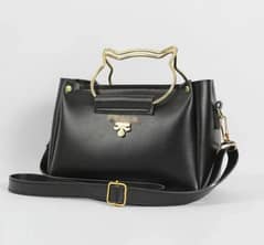 Girl's PU Leather Plain Hand Bag   Delivery all over Pakistan