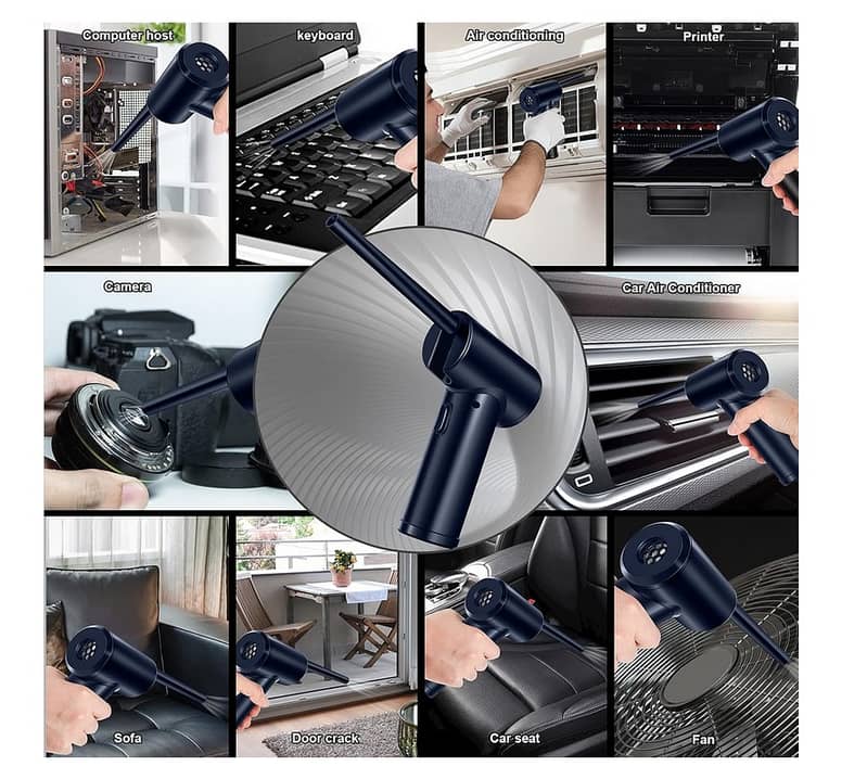 REESIBI Cordless Electric Compressed Air Duster Blower PC Cleaner Car 5