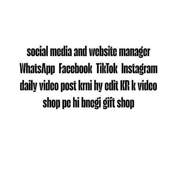 social media and website manager 0