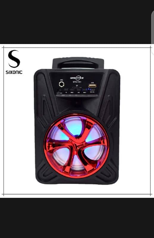 SIXONIC GTS 1781 portable rechargeable wireless Bluetooth speaker 0