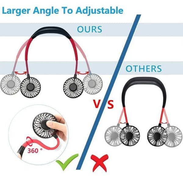 multicolor foldable neck fan 0