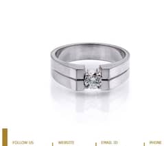 Gents /silver /diamond/ring