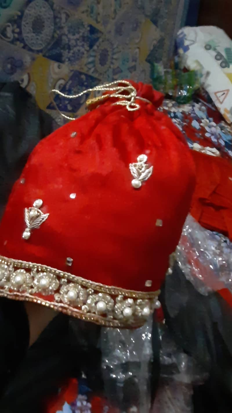 Bridal Tail Lehnga with Embellished Pouch – Worn Once 2