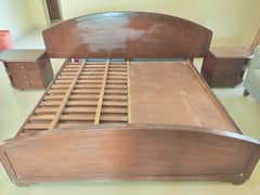 Bed set/ King bed / Bedroom set/ Shisham wood bed without mattress