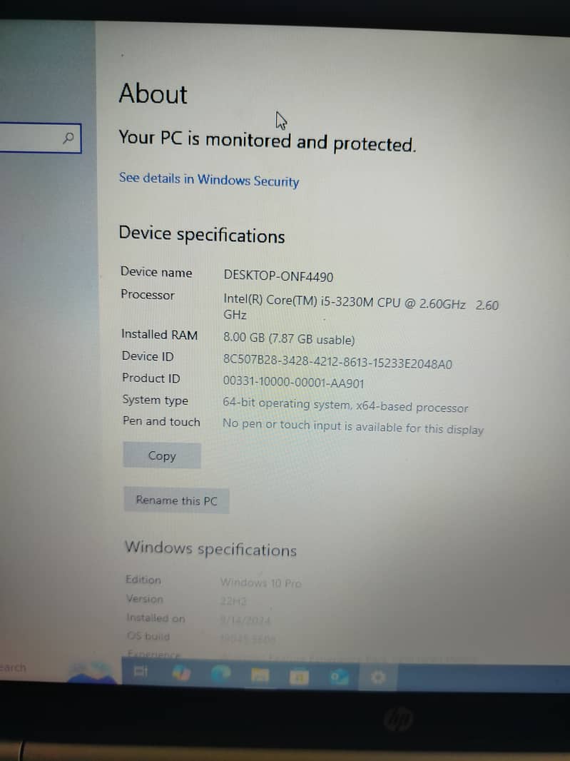 HP Elite book 8570p DDR 3 Ram 8gb SSD 256 GB HDD 320 gb 0
