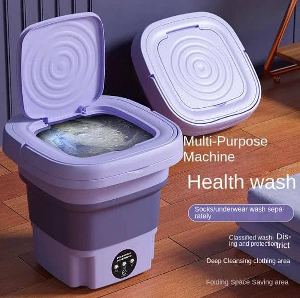 Portable mini washing machine -1 Pc Foldable 30W cleaning solution 0