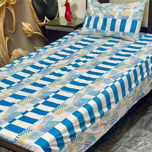 2 pcs bed sheet cotton sotton single bed sheet size single big bed 2