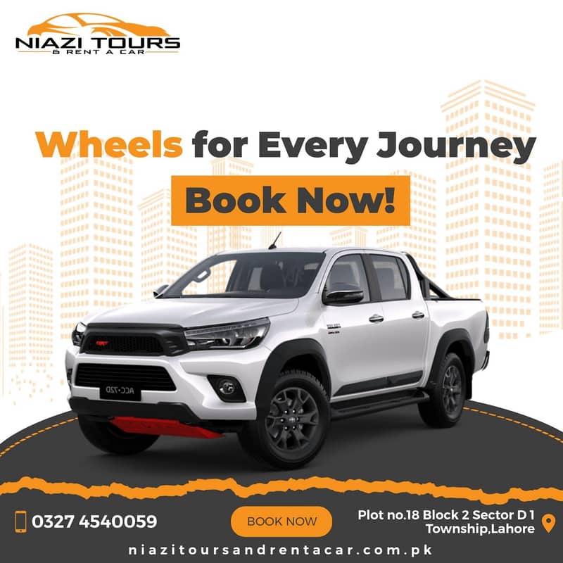 Self Rent a car service Lahore to all Pakistan | One way drop Service 8