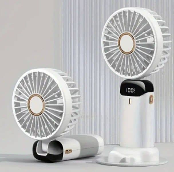 Led Display Rechargeable Fan 5speed wth box 0