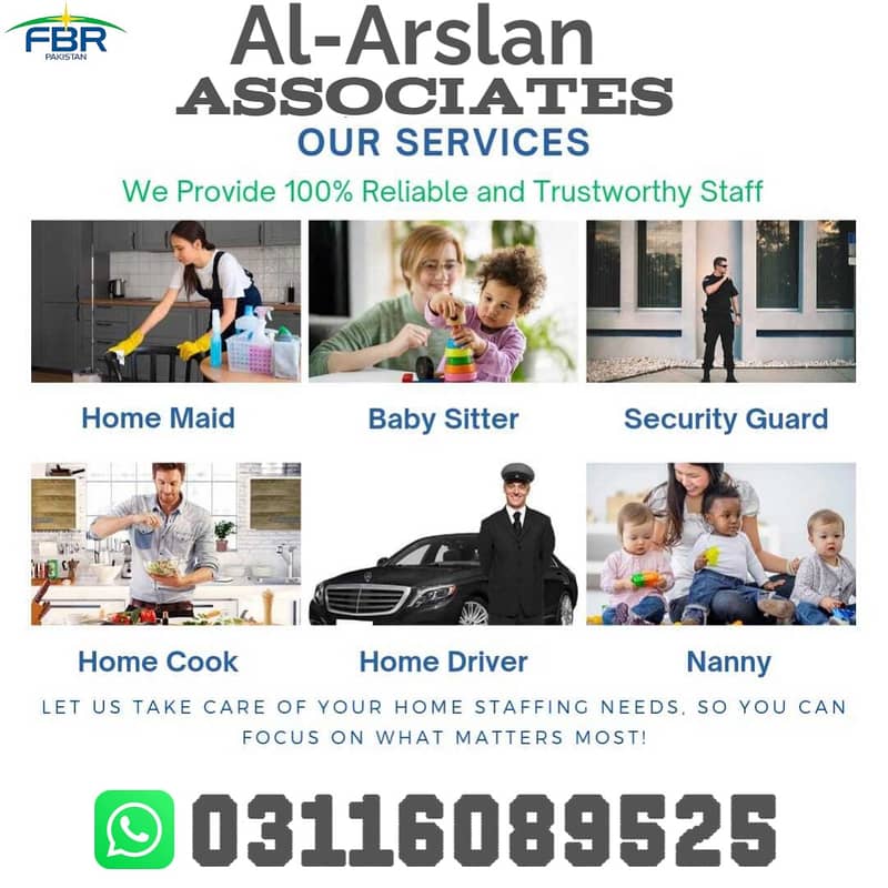 Baby Sitter - Nanny - Chinese Cook - Security Guard - Helper - Maid 1