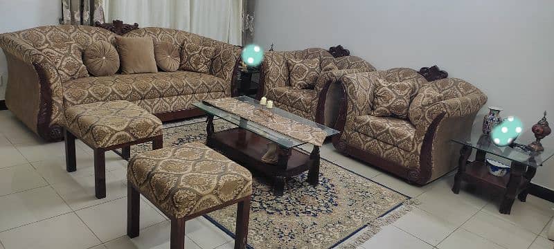 5 Seater Sofar Set a/w 2 x stools 0