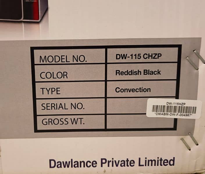 Dawlance Microwave Oven 2
