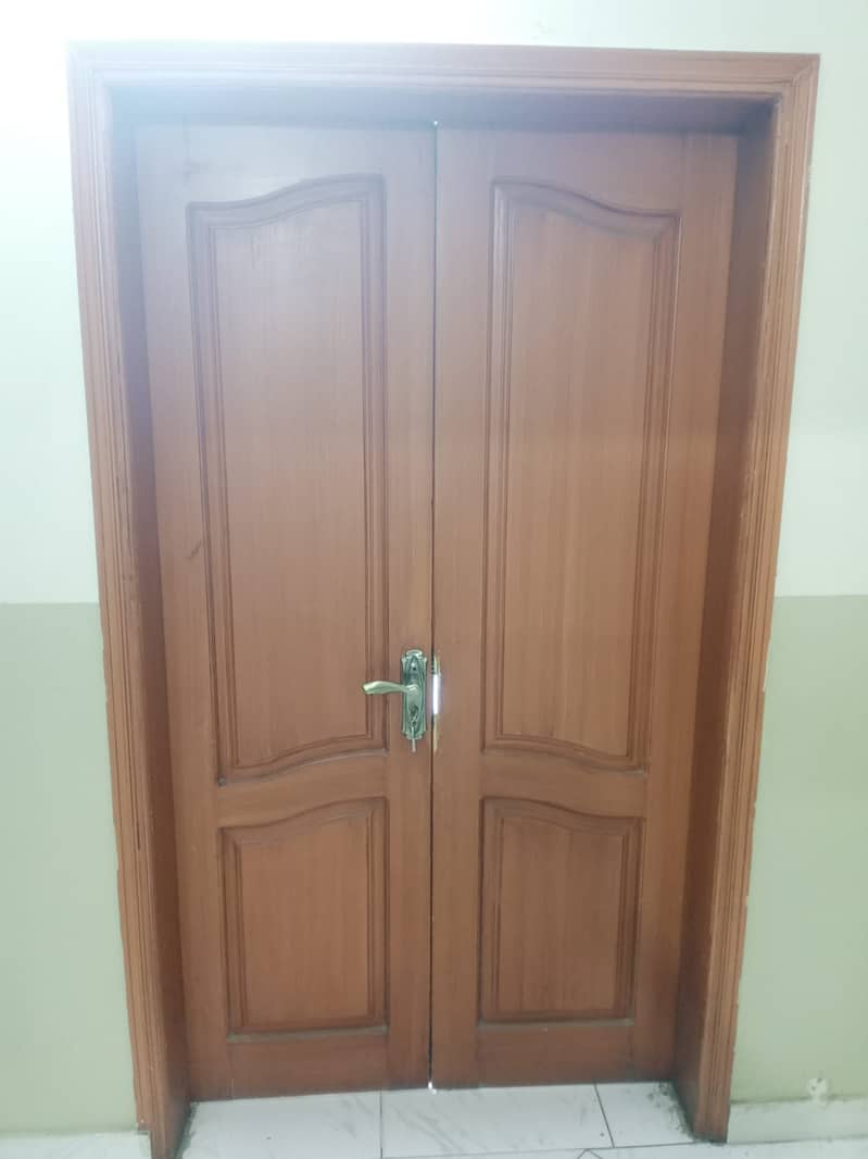 Solid Wooden Double Door with Choukat 1