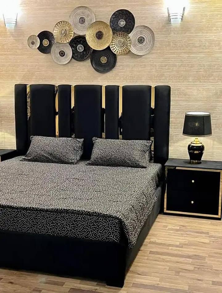 poshish bed /double bed / side poshish bed / king size bed / bed set 0