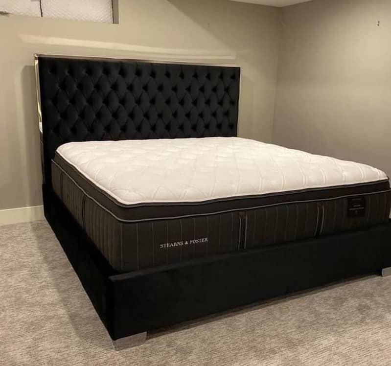 poshish bed /double bed / side poshish bed / king size bed / bed set 9