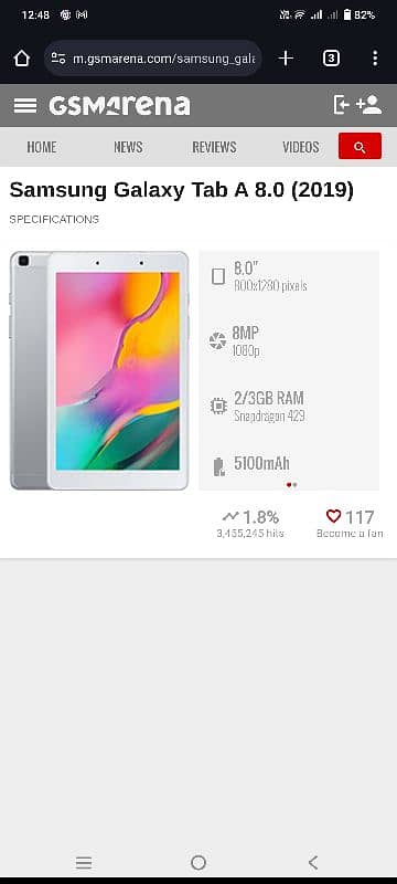 Samsung TAB A 8.0 (2019) T295 (parts only) 2