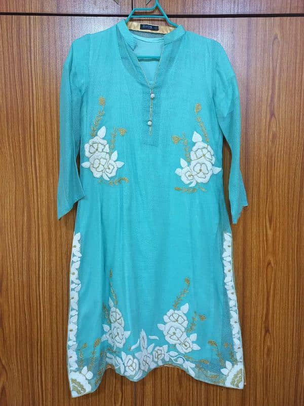 3 piece soft cotton net dress 0